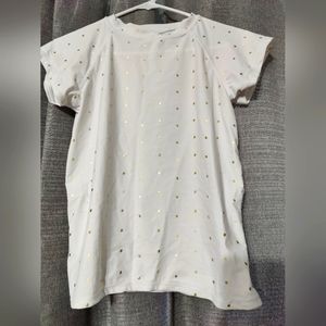 Girls white short sleeve rash guard